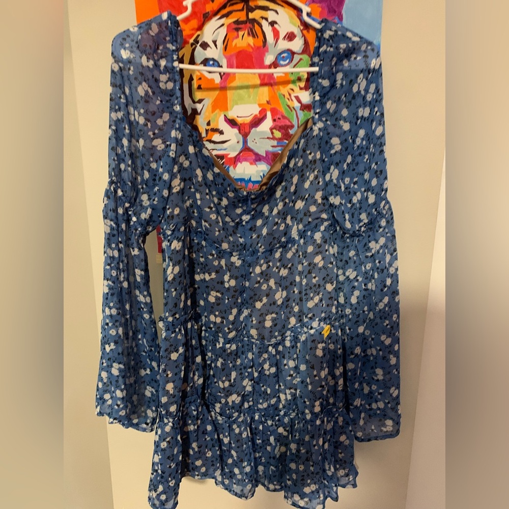 Majorelle Ailish Mini Dress in Blue Ditsy - Picture 6 of 6